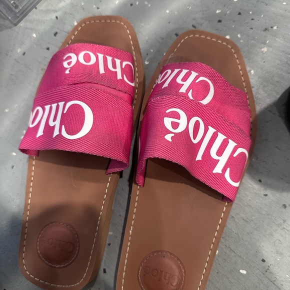 Chole Pink Slide Sandals - Picture 1 of 2
